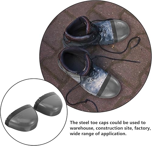 Miniatura 6 de Housoutil Protector de pies, protectores metatarsianos de punta de acero, cubiertas de zapatos de dedo del pie, protectores metatarsianos de tamaño