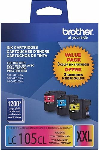 Miniatura 5 de Brother Cartuchos de tinta originales LC1053PKS XXL de súper alto rendimiento, cian, magenta, amarillo