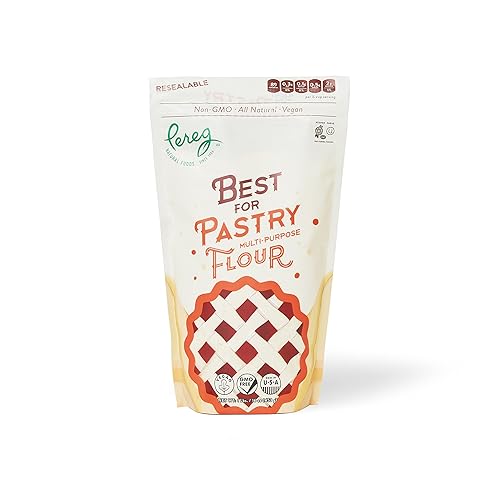 Miniatura 1 de Pereg Harina de pastelería fina (16 onzas), 100% trigo blanco suave, adecuada para hornear, galletas, pasteles, croissants, corteza de tarta, 9% de