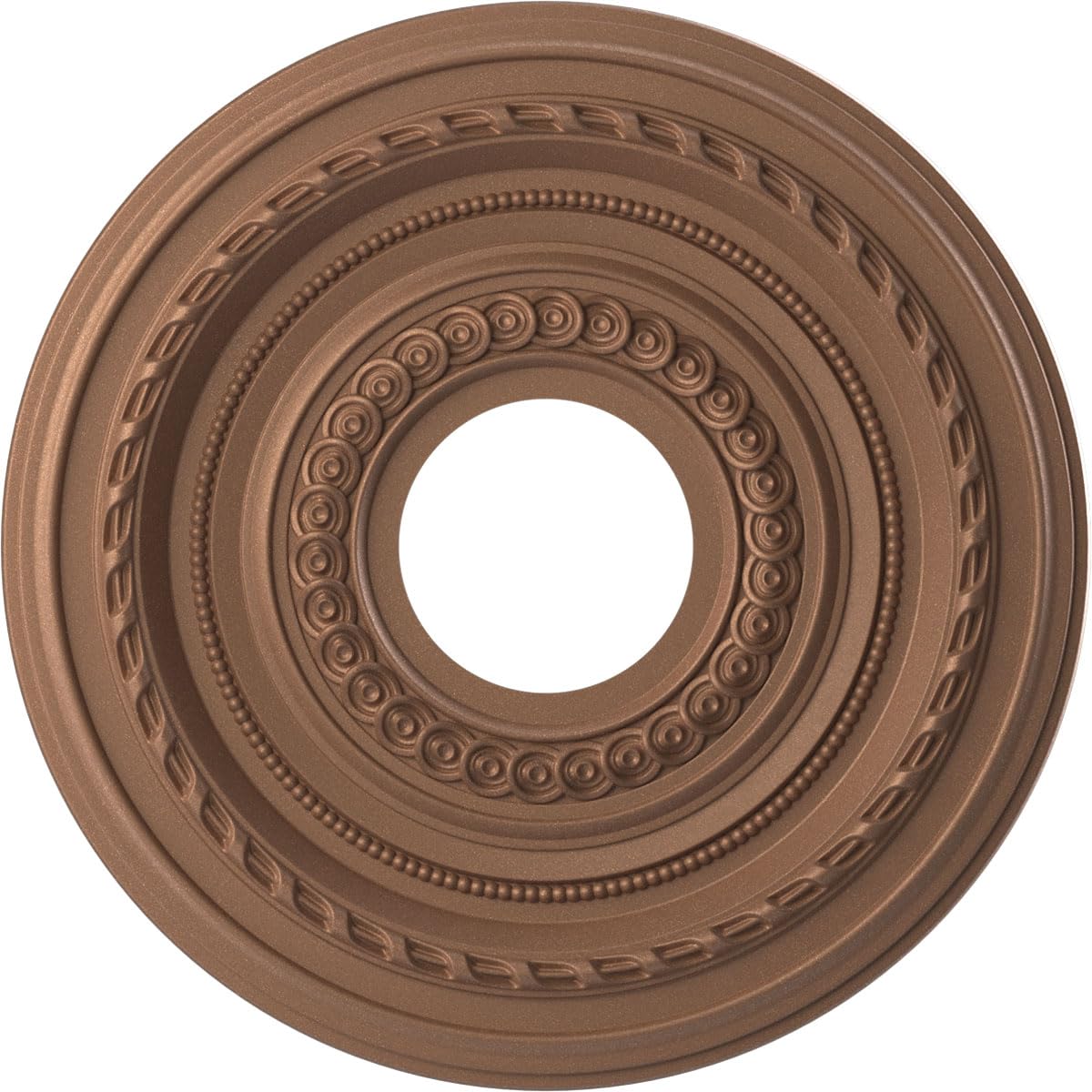 19"OD x 3 1/2"ID x 1"P Cole Thermoformed PVC Ceiling Medallion (Fits Canopies up to 5 1/8"), UltraCover Satin Hunt Club Green — Amazon image 17