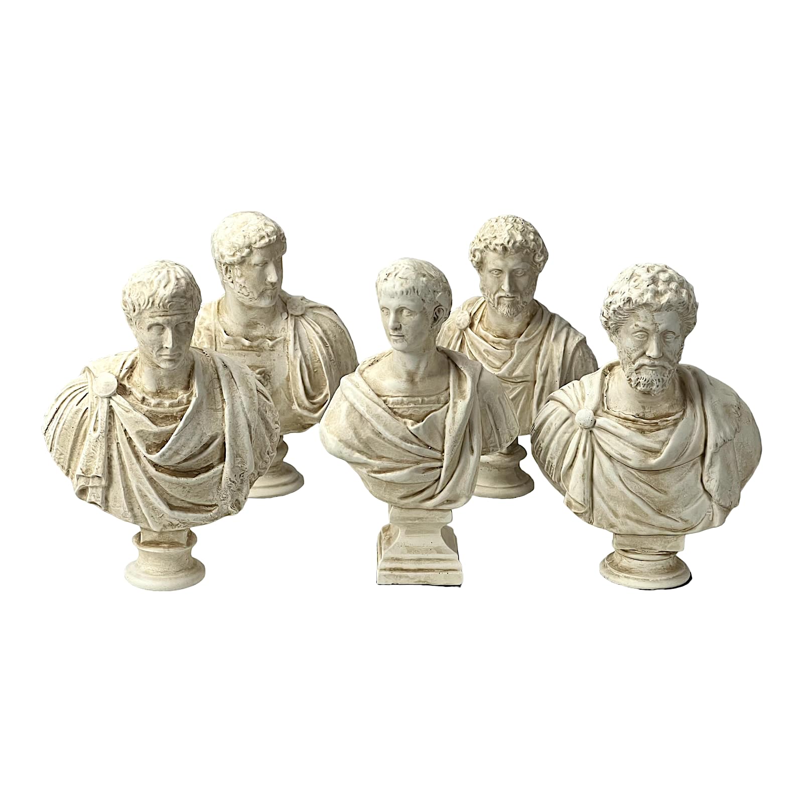 Generic Set 5 Emperadores Romanos Nerva Trajano Adriano Antonino Pío Marco Aurelio Versión Pintada