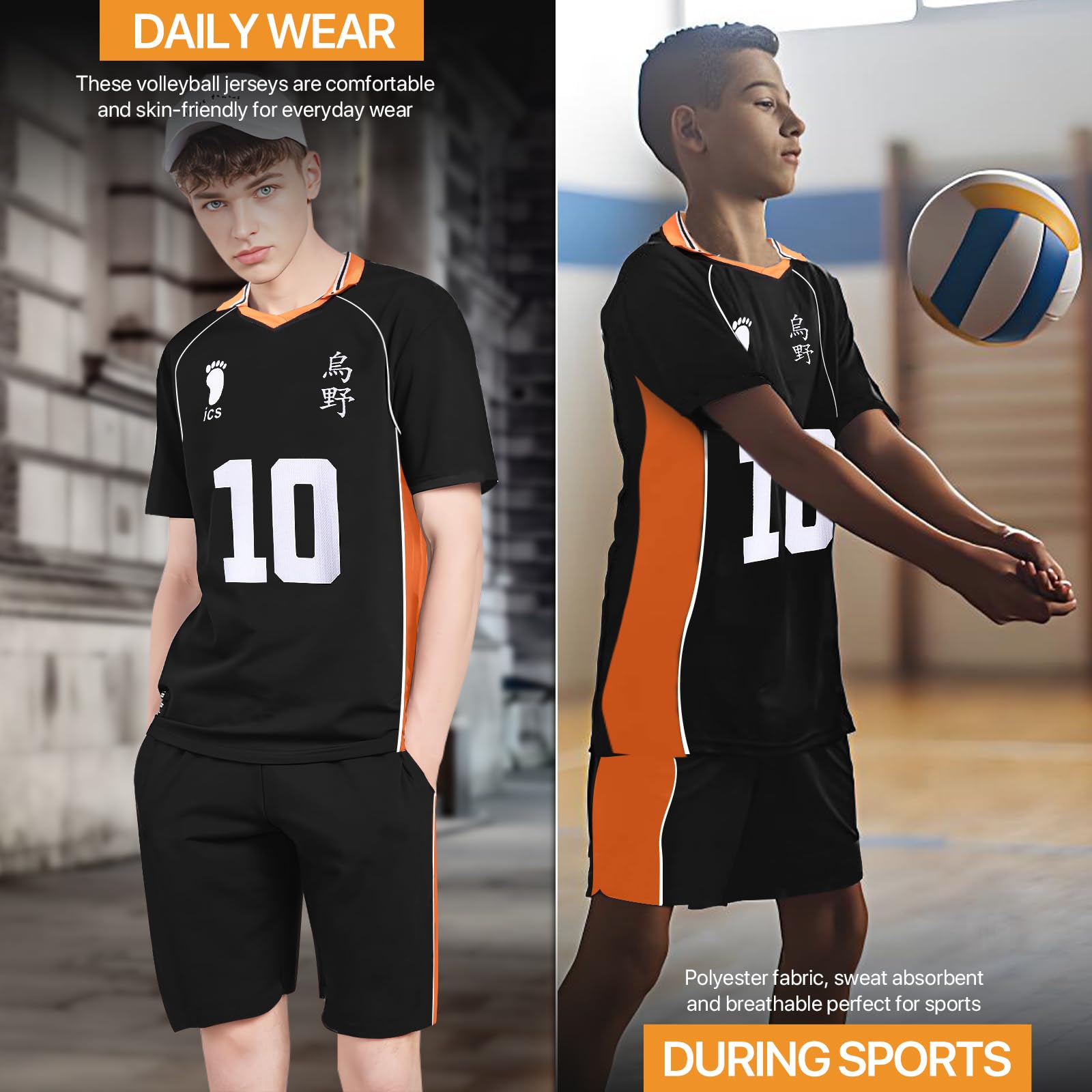 Sternstunde Karasuno Uniform Shouyou Hinata Halloween Cosplay, Haikyuu Costume anime