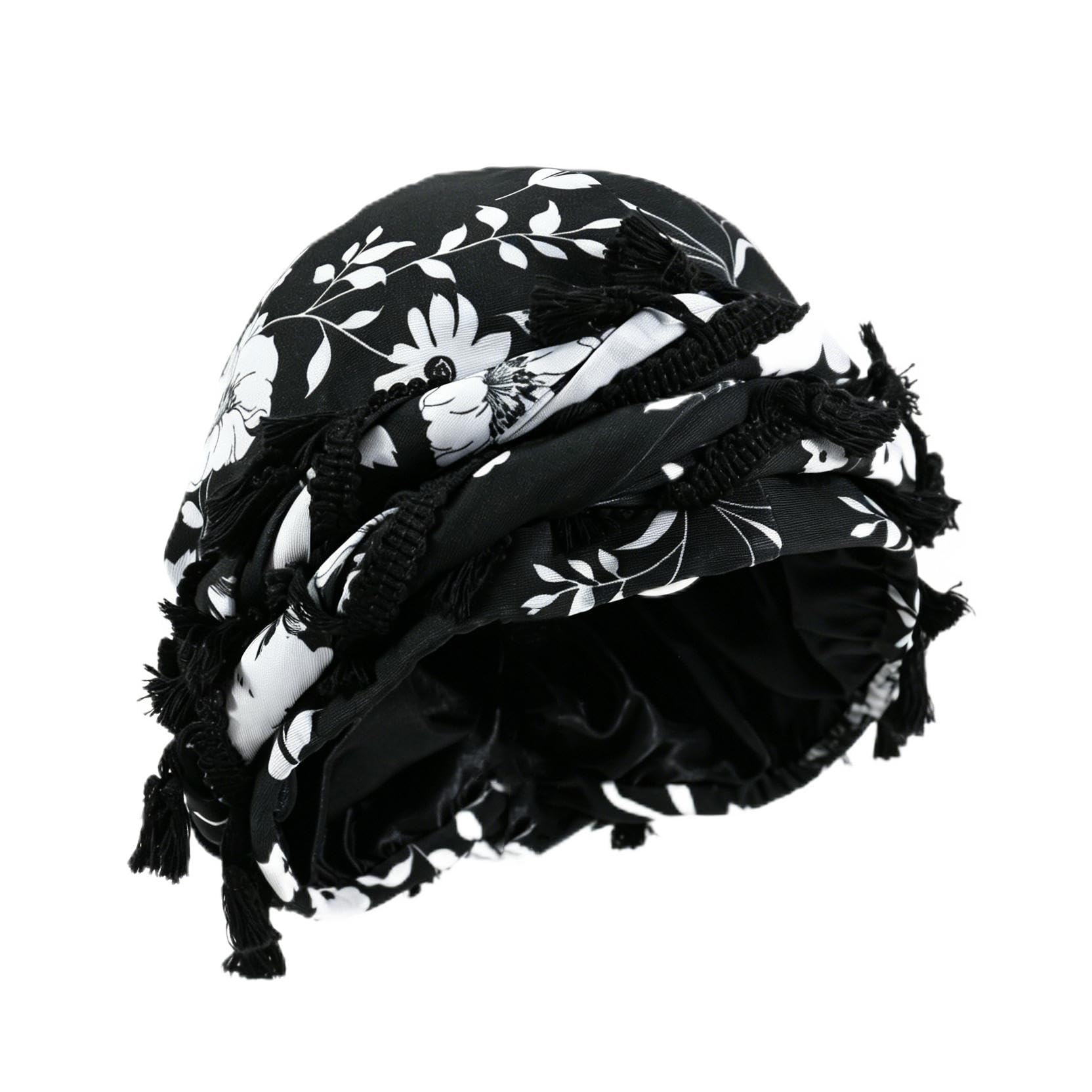 Gturytr Turban for Men Vintage Twist Head Wraps Durag Satin Lined Halo Turban for Women Modal and Satin Scarf Tie