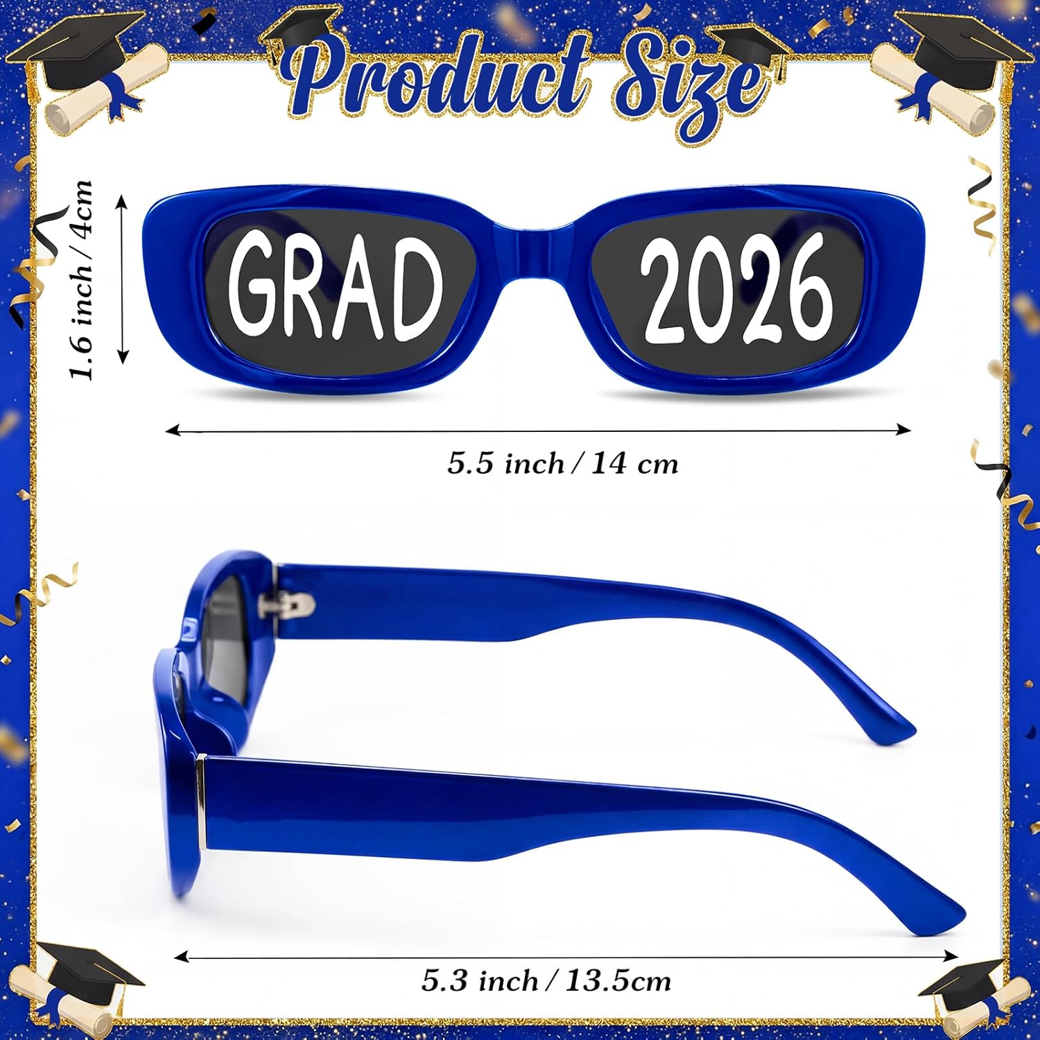 2026 Graduation Glasses Grad 2026 Sunglasses Bulk Plastic Eyeglasses Graduation Party Supplies Photo Props