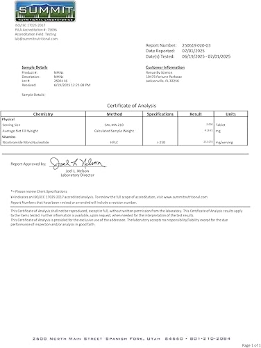 Miniatura 5 de Renue By Science Suplemento NMN  240 tabletas vegetarianas masticables  125 mg de mononucleótido de nicotinamida por porción  Sabor a limón