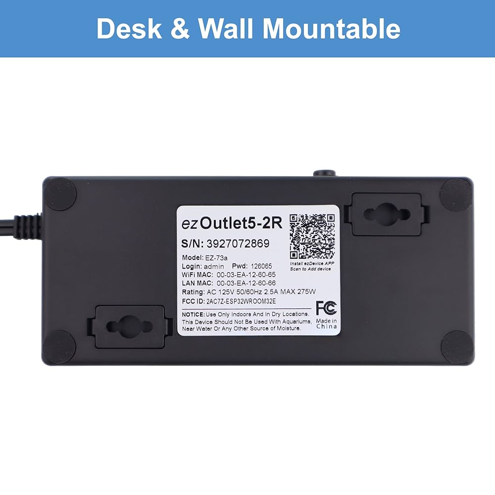EzOutlet5 - Internet Enabled IP & Wi-Fi Remote Power Switch User