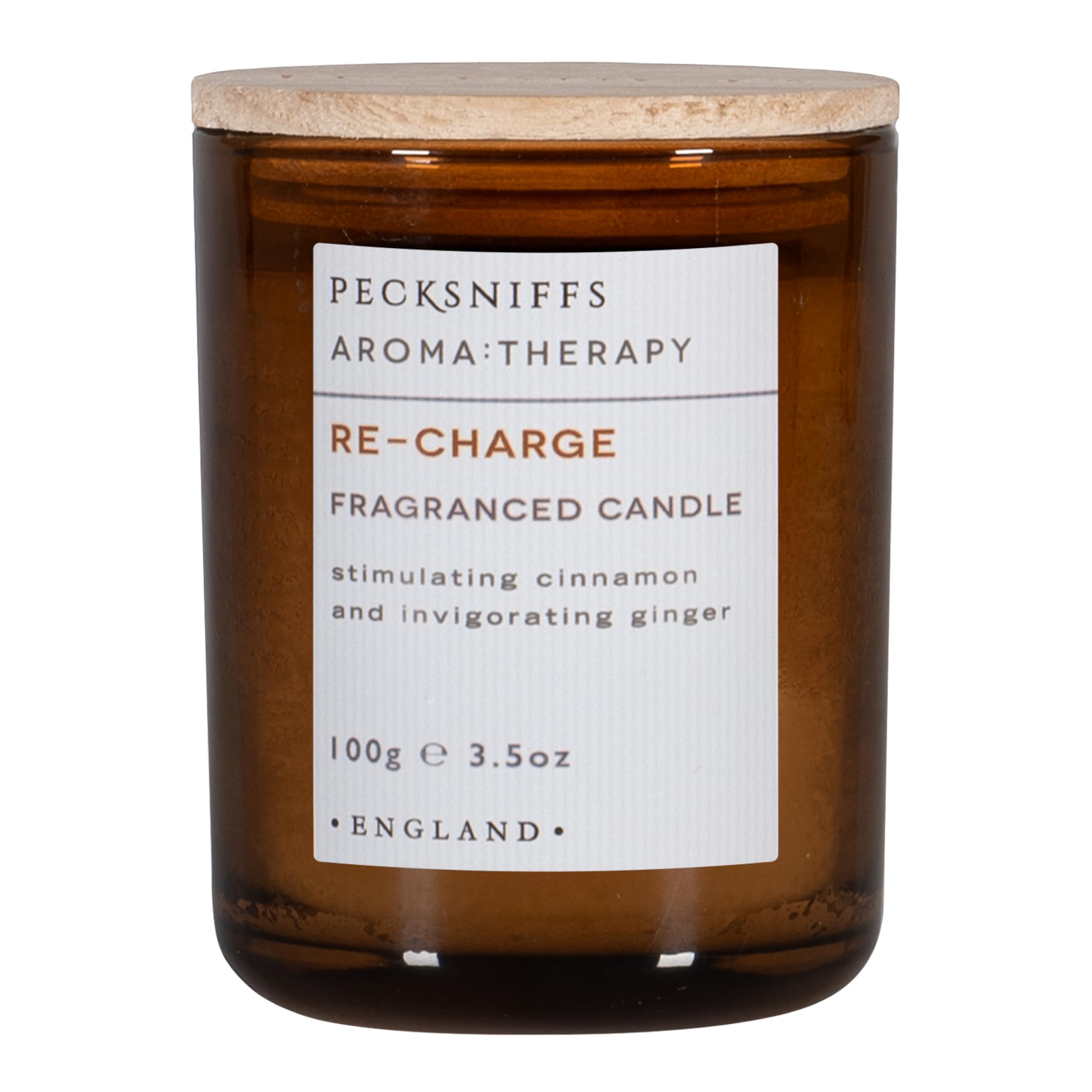 Pecksniff's Scented Candle, Re-Charge Cinnamon, Mini 1 Wick 100 g