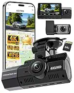 3-Channel Dash Cam Front and Rear Inside-4K+2.5K+2.5K, 4K Dash Cam, Free 64GB Card, WiFi Dashcam with GPS, G-Sensor,Loop Recording, HDR, 24H Parking Monitor, Car Dash Cam for Rideshare & Taxi