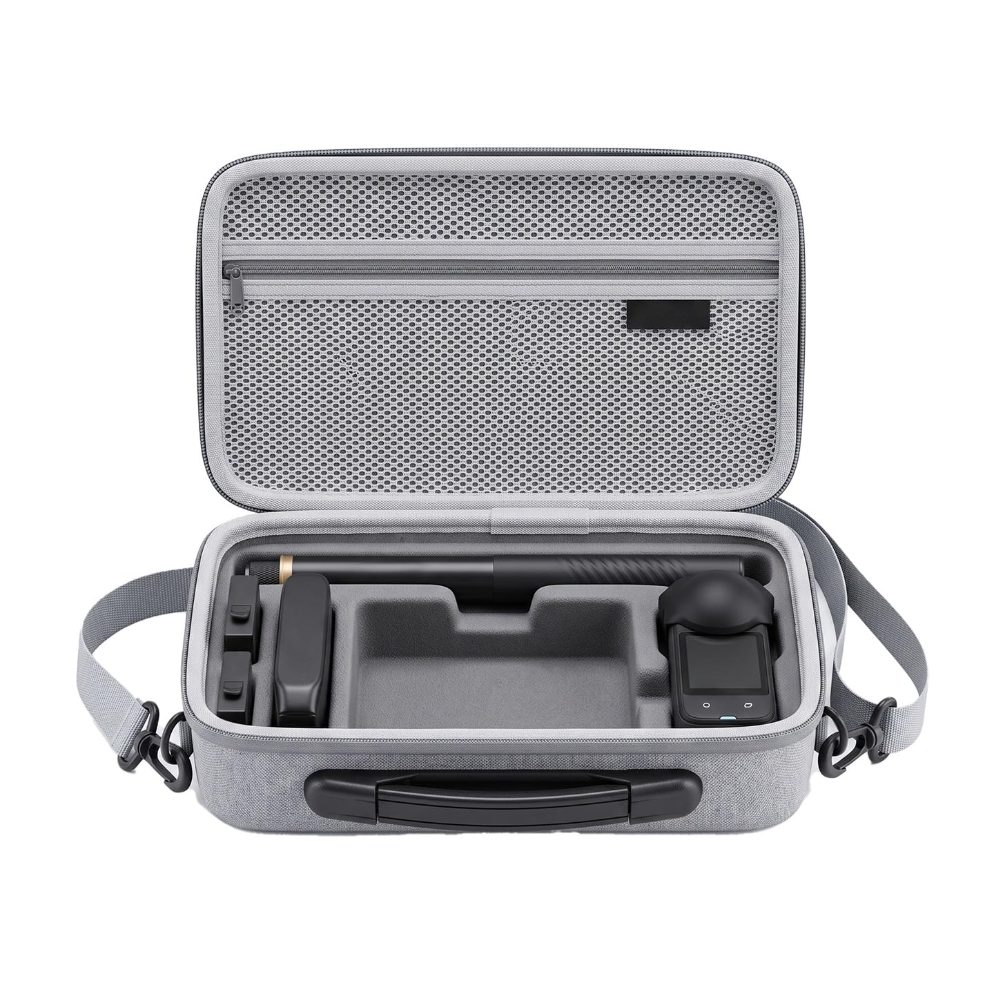BeisDirect Custodia rigida per accessori per fotocamera Insta360 X6, custodia da viaggio impermeabile, borsa protettiva con tracolla, 29 x 8,5 x 17,5 cm