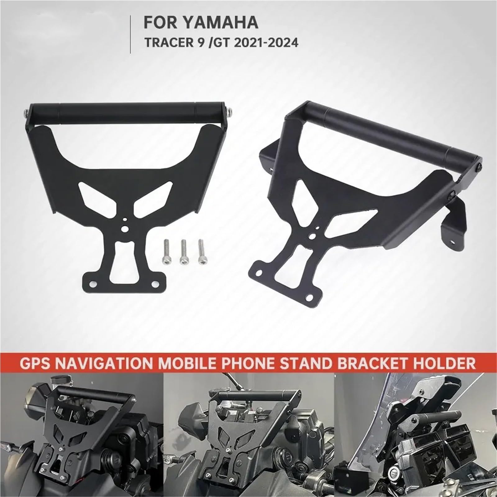 Soporte de navegación GPS para Motocicleta Compatible Para Tracer 9GT 9/GT, soporte montaje para teléfono móvil, GPS, barra manillar, extensión Soporte de Navegación para Teléfono(Upgrade version)