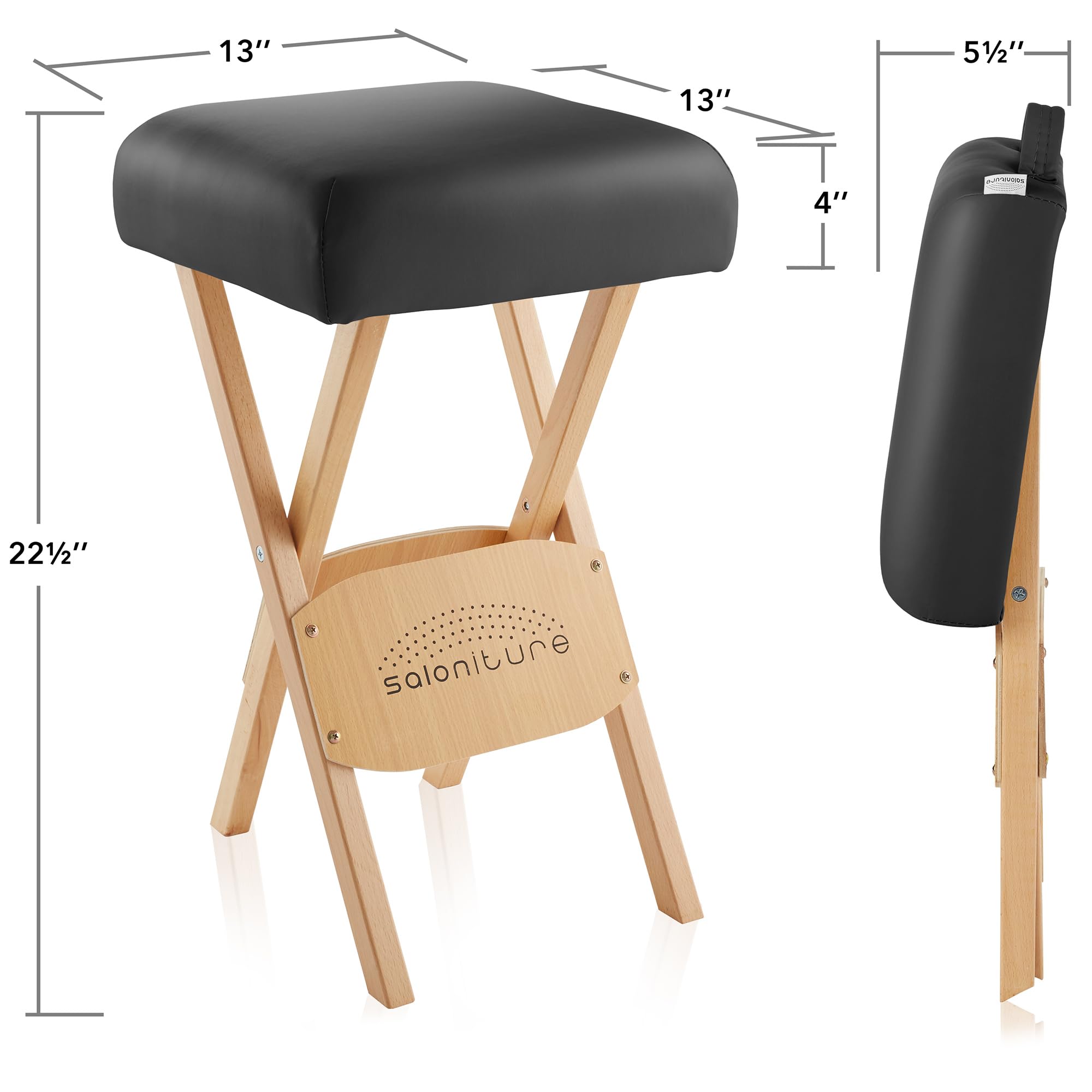 Amazon.com: Saloniture Wood Folding Massage Stool with Carrying