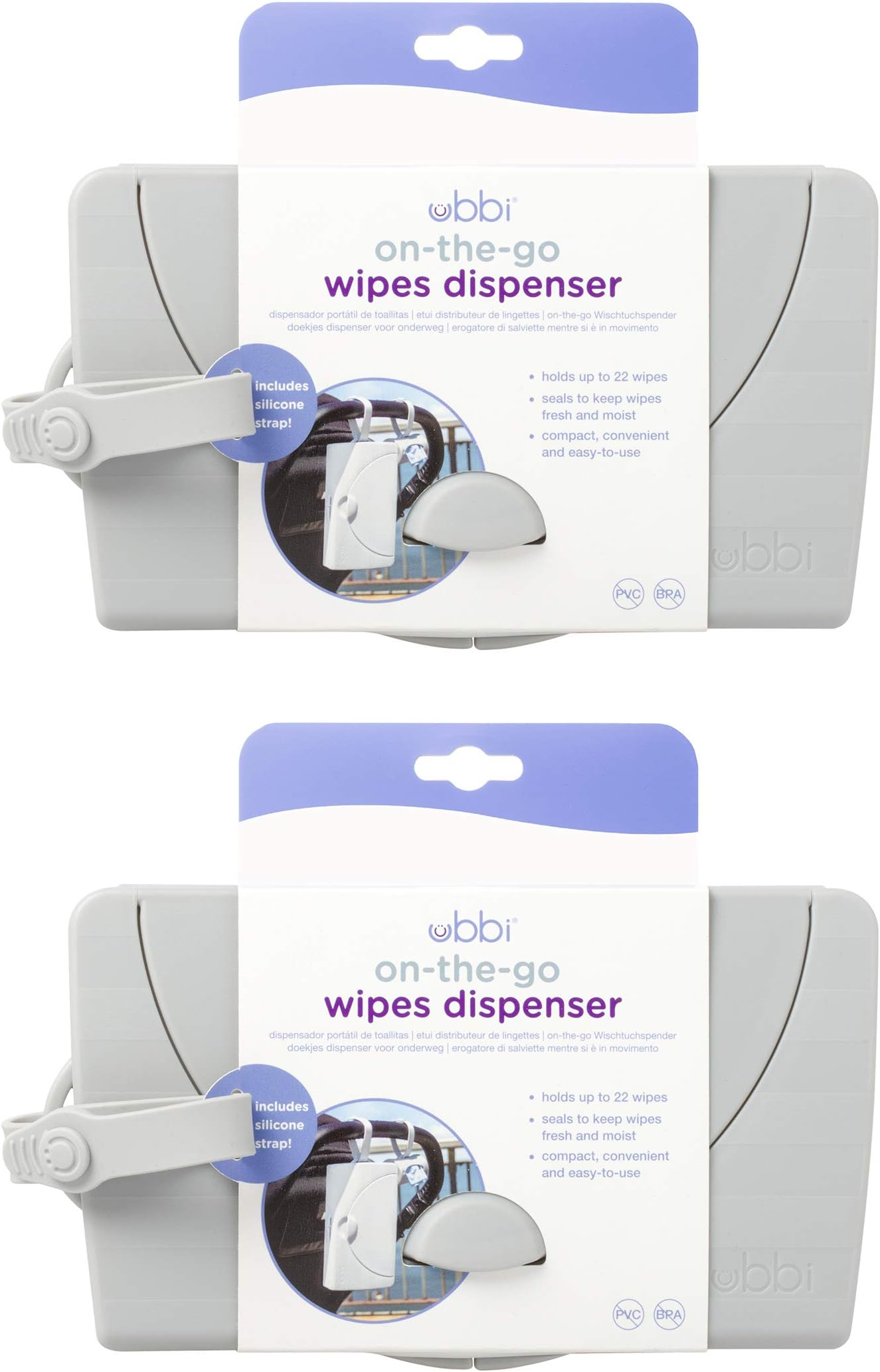 OXO Tot OnTheGo Wipes Dispenser with Diaper Pouch, Gray