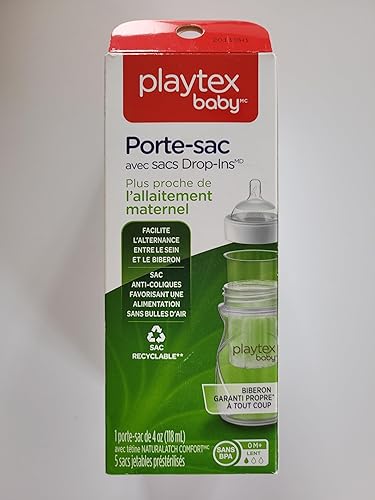 Miniatura 6 de Playtex Baby Botella anticólicos, 4 oz con forros Drop-Ins, Tetina NATURALATCH COMFORT