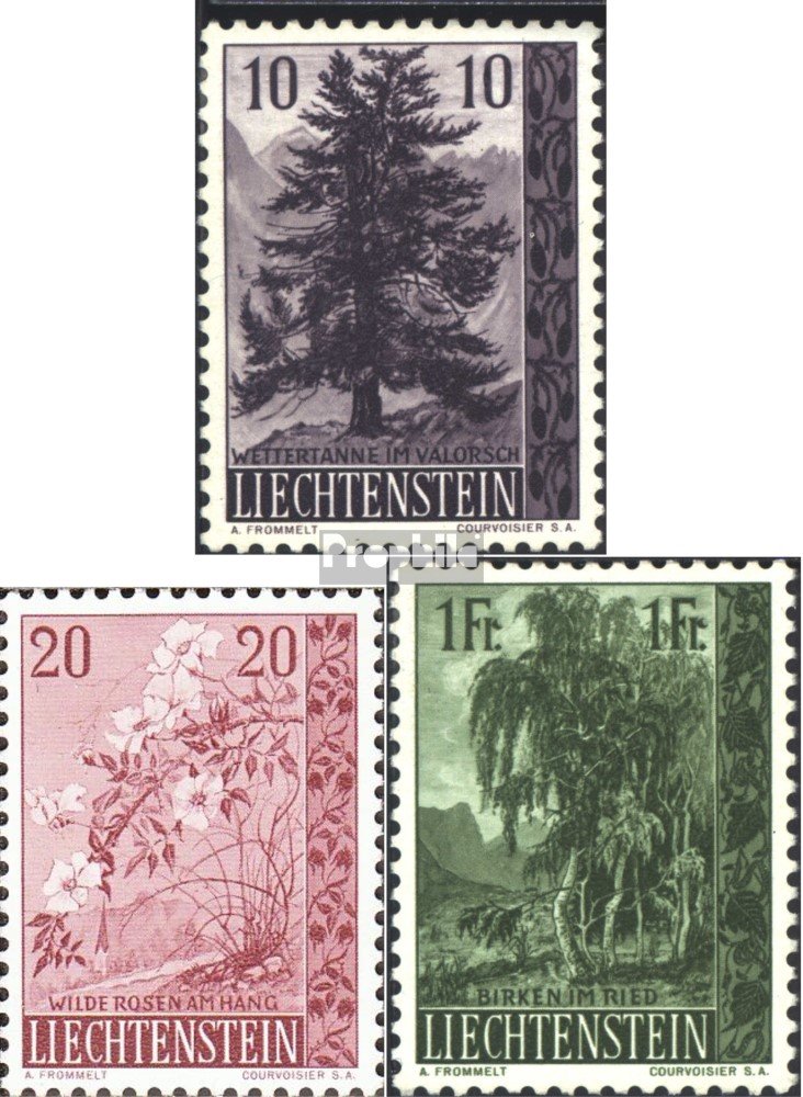 Prophila Collection Liechtenstein 357-359 (complète.Edition.) oblitéré 1957 Locale, Arbres et arbustes (Timbres pour Les collectionneurs