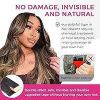 Vista 64 de Lashey Extensiones de Cabello Humano con Cinta Adhesiva Negro Natural 100% Remy Cabello Humano Liso Extensiones de Cabello con Cinta Largas de 24