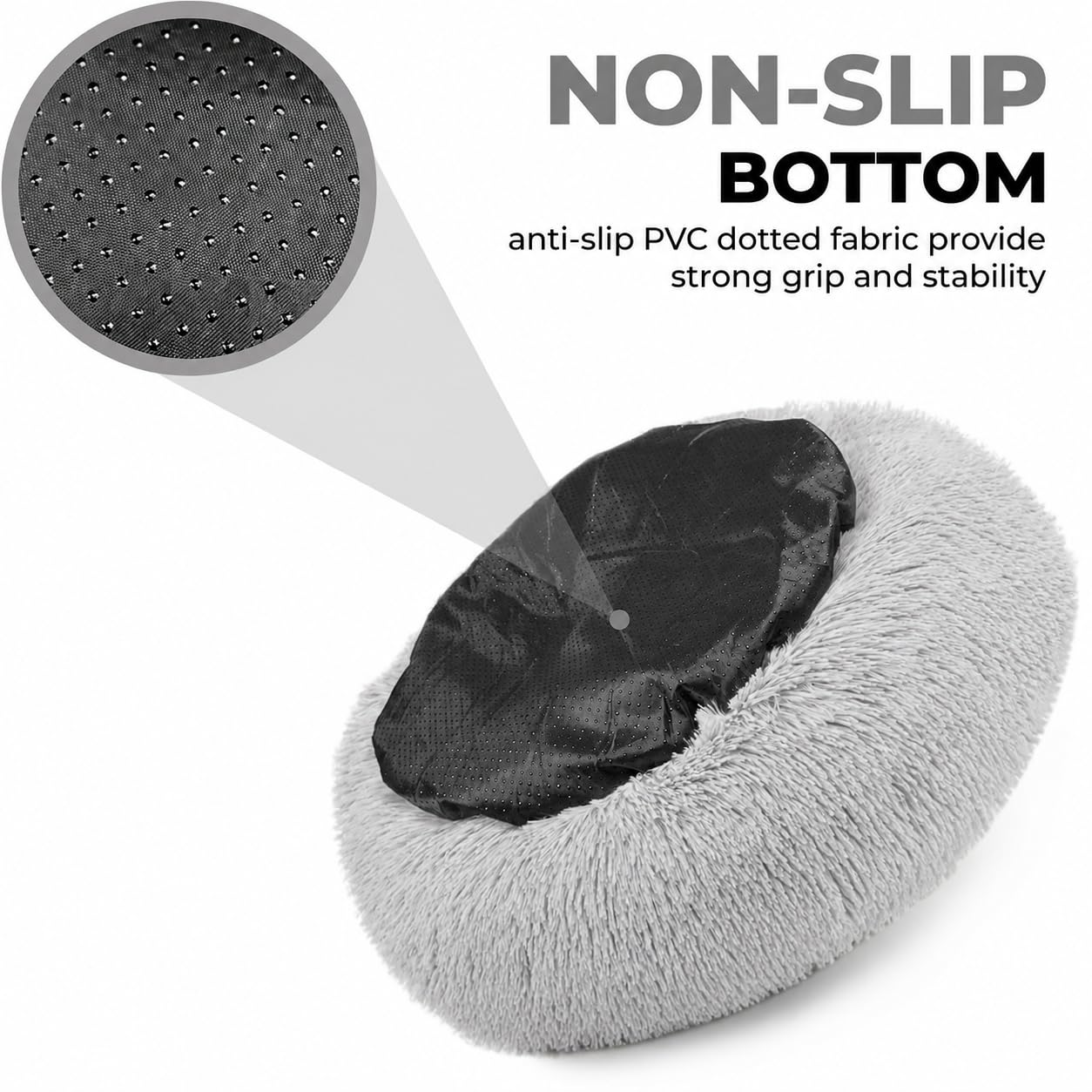 Whiskers & Friends Lit pour Chat d'intérieur Lavable, lit orthopédique Doux