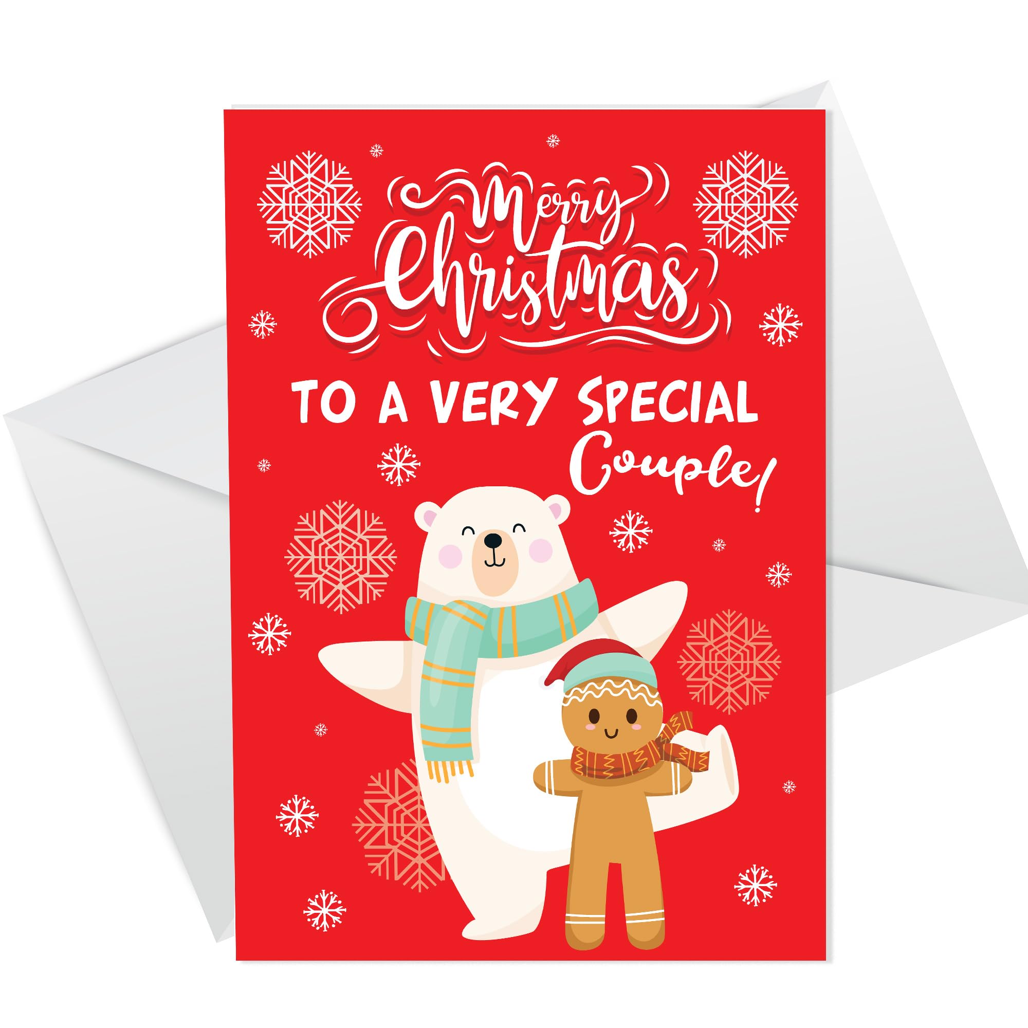 RED OCEAN Special Couple Christmas Cards For Auntie Uncle Nan Grandad Mum Dad Christmas Card For Neighbour