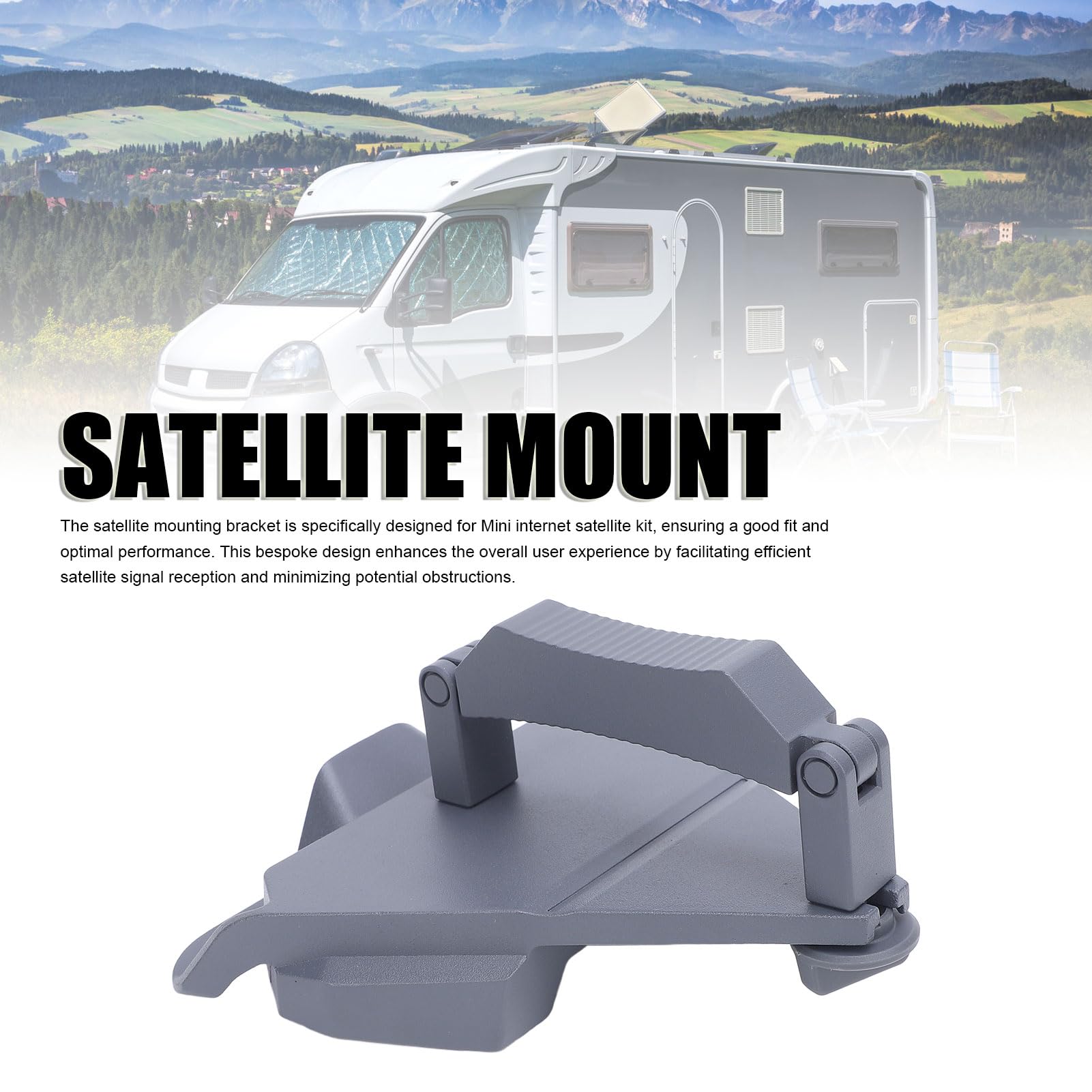 Supporto per Antenna Satellite Mini Dish, Regolabile 0.47-1.89in