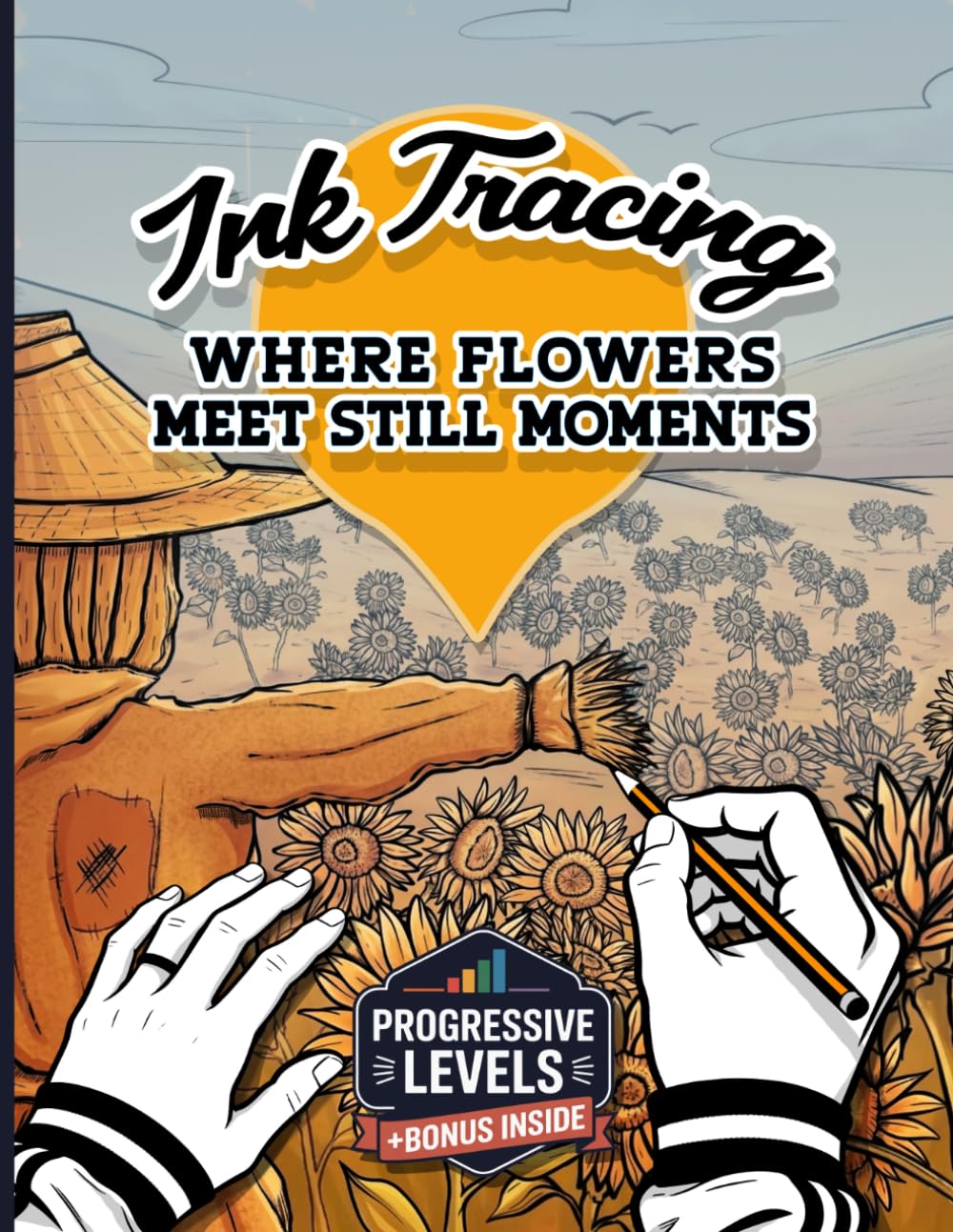 Ink Tracing Book for Adults: In this Ink Tracing Book, you will discover 35 elegant illustrations Where Flowers Meet Still Moments. Regain your Focus with a 30 to 60 minute Break.