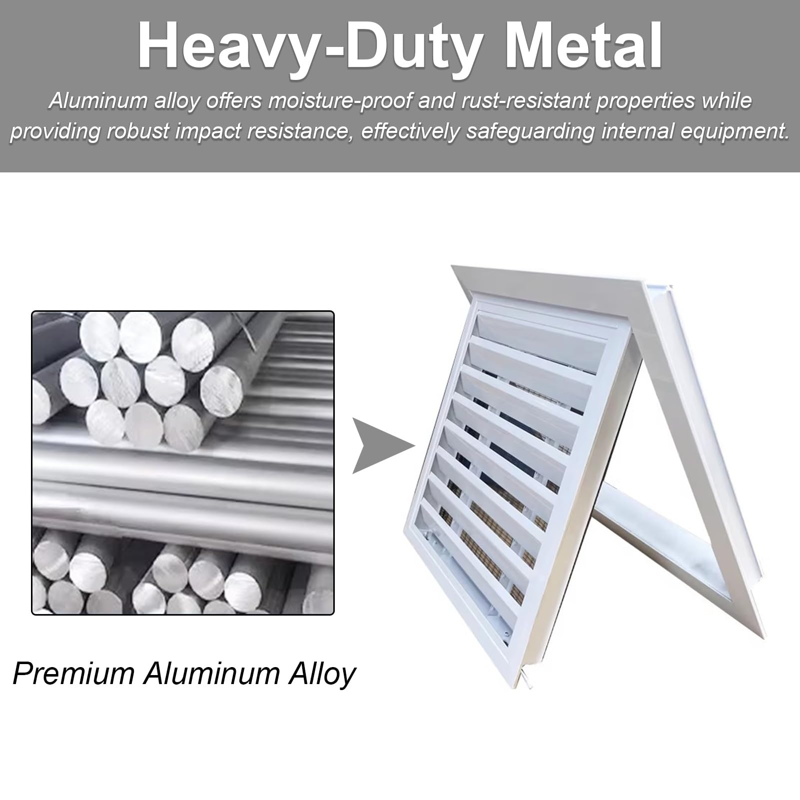 Panel de acceso ventilado extraíble de aleación de aluminio para puerta de rejilla de retorno de aire, ideal para sótano y ático (250 x 400 mm)