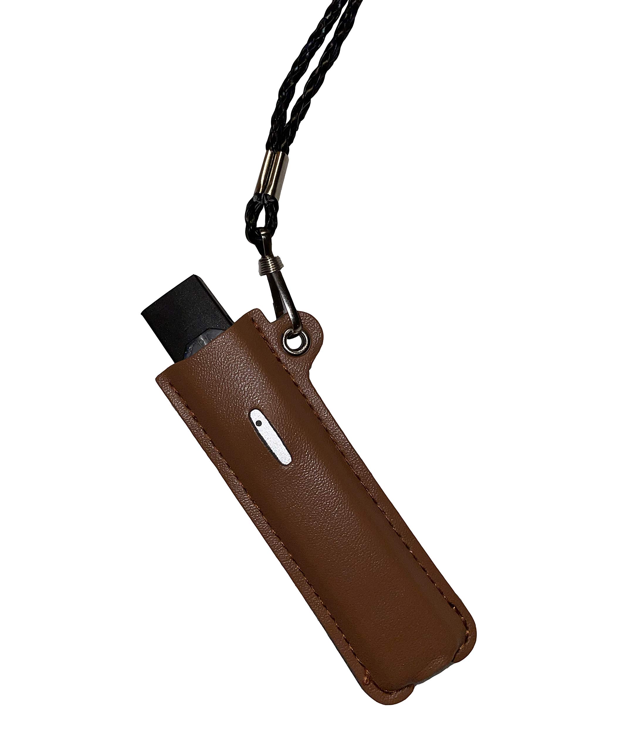 JUUL Synthetic Leather Cover and Necklace, JUUL Necklace Pendent, Anti-Loss  Holder for JUUL, Device NOT Included (Brown
