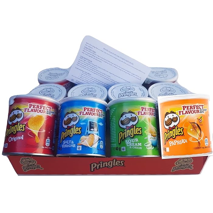 Buy Pringles Multi Flavour Set 12 x 40g Tubs Original, Salt & Vinegar