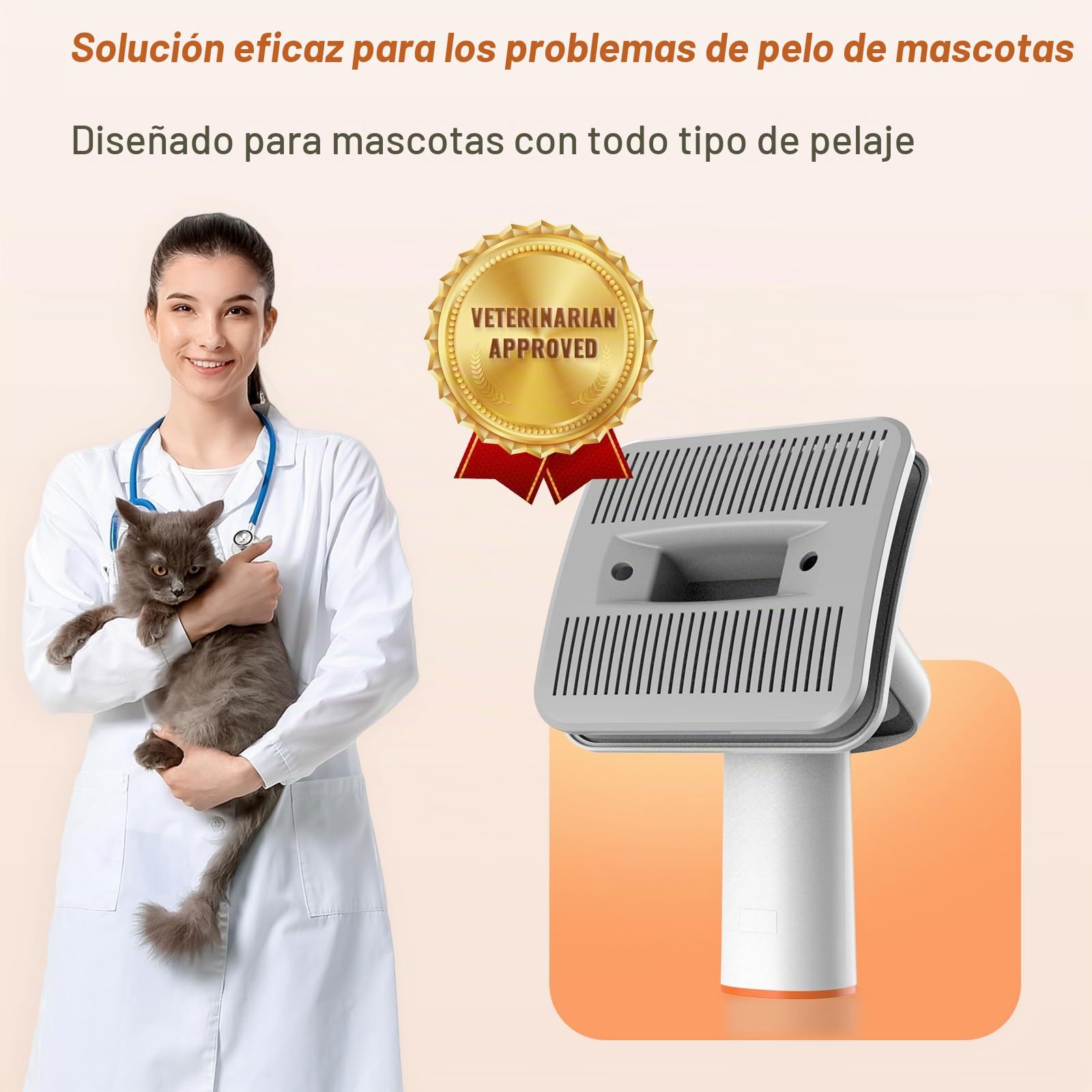 Cepillo para perros Afloia, cepillo para gatos, innovador kit de aseo para mascotas, con adaptador y tubos flexibles de 1 a 1,5'' | Cepillo para mascotas universal con tubo flexible y adaptador, perfecto para eliminar el pelo de perros y gatos.