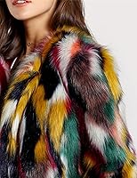 Vista 5 de Yimoon Abrigos de piel sintética para mujer, abrigo mullido y mullido