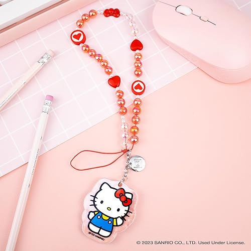 Miniatura 3 de iFace Hello Kitty - Correa de muñeca con cuentas y figura de Hello Kitty AirPods de 1ª/2ª generación con mosquetón