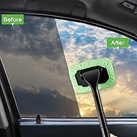 Vista 6 de Frienda Juego de 2 Herramientas Limpiadoras de Parabrisas Interior del Coche Varilla Limpiadora de Parabrisas Interior Limpiador de Ventanas de Auto