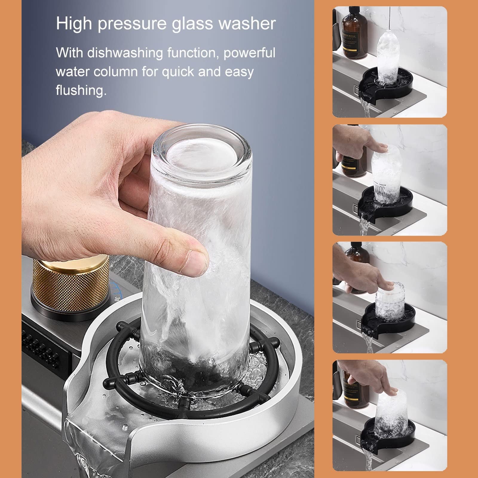 Lavello da cucina Drop In Black Waterfall Kitchen Sink Farmhouse Sink, grande vasca singola SUS304 Lavello da lavoro commerciale moderno Nano Utility Sink da lavoro in acciaio inossidabile c