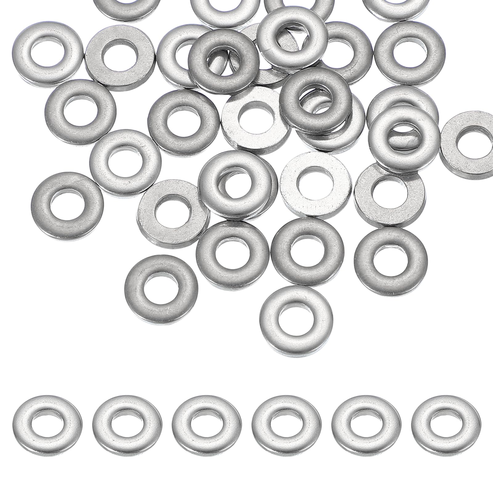 PATIKIL M4 x 10mm Metal Screw Washers Set, 36Pcs 304 Stainless Steel Flat Washers for Screws Bolts Factories Home Outdoor Projects