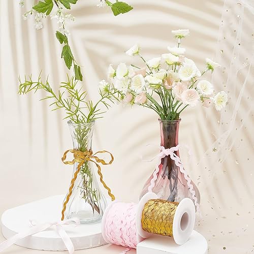 Miniatura 46 de GORGECRAFT 1 rollo de cinta RIC Rac de 27 yardas/82.0 ft para coser con flecos, 0.197 in/0.2 pulgadas para coser flores, boda, fiesta, cinta de Verde