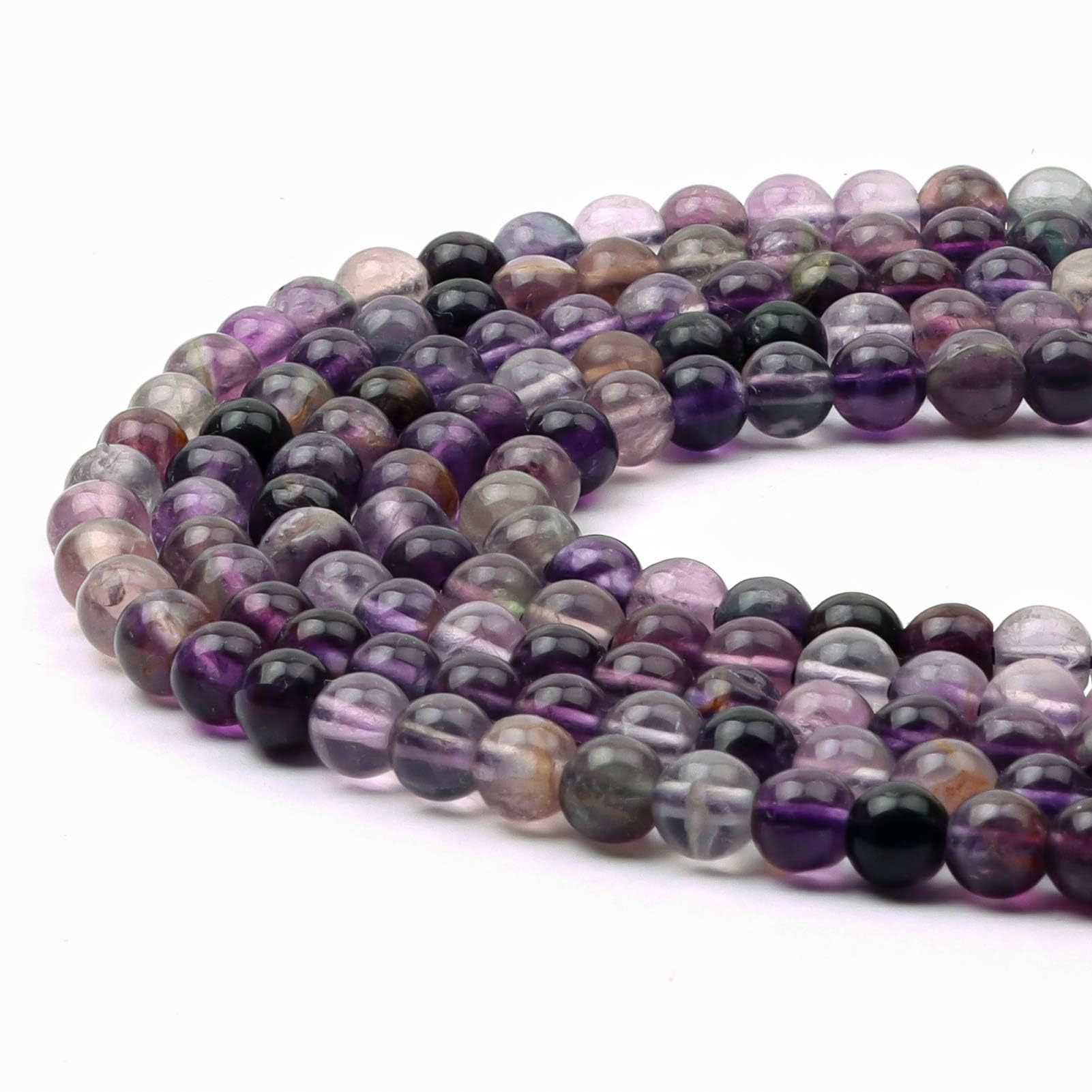 6mm Round Amethyst Gemstone Beads