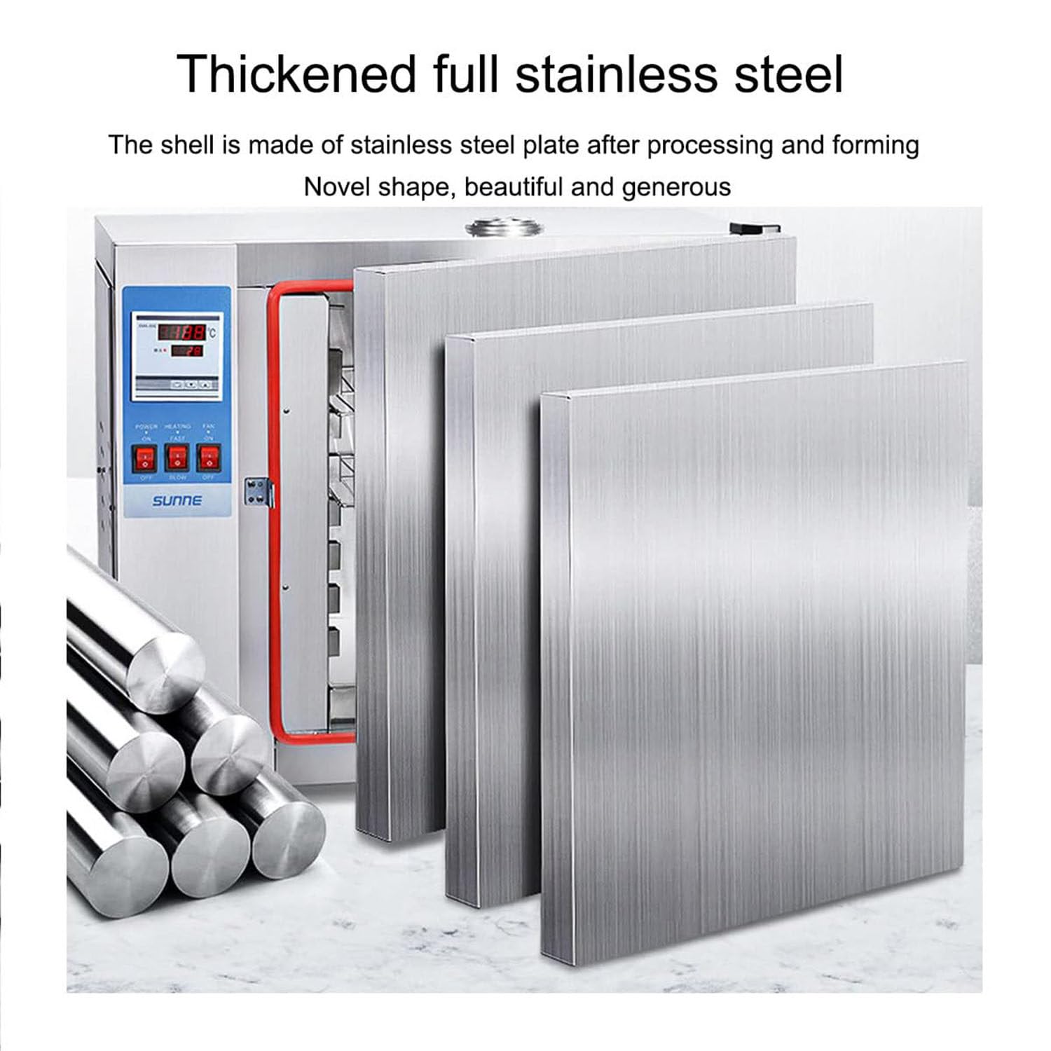 Étuve de séchage de Laboratoire, étuve de séchage à Convection d'air pulsé de Laboratoire, étuve de séchage à air Chaud à température constante à Chauffage électrique 43L-800W