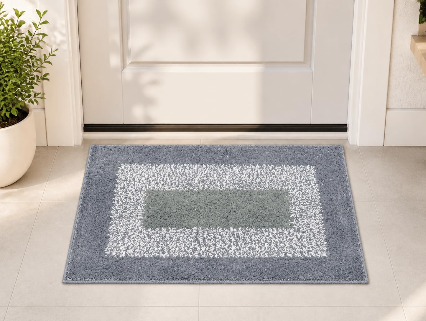 pack of 2 microfibre doormat 40 x 60 cm soft absorbent anti slip floor mat for bathroom bedroom kitchen entrance washable quick dry indoor rug