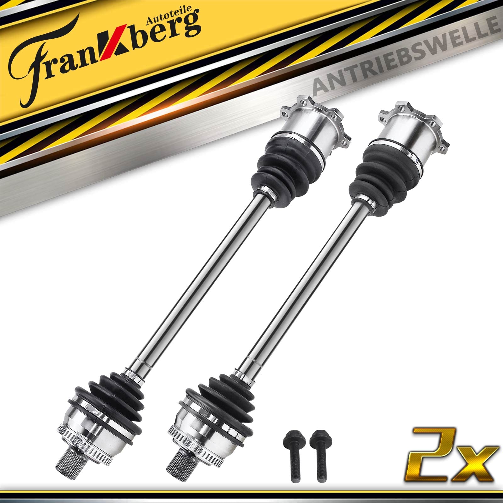 Frankberg 2x Eje motriz Eje de transmisión Caja de cambios manual Eje delantero Izquierda Derecha con ABS-Ring Compatible con A4 8E2 8EC A4 Avant 8E5 8ED Exeo 3R2 Replace# 8E0407451QX