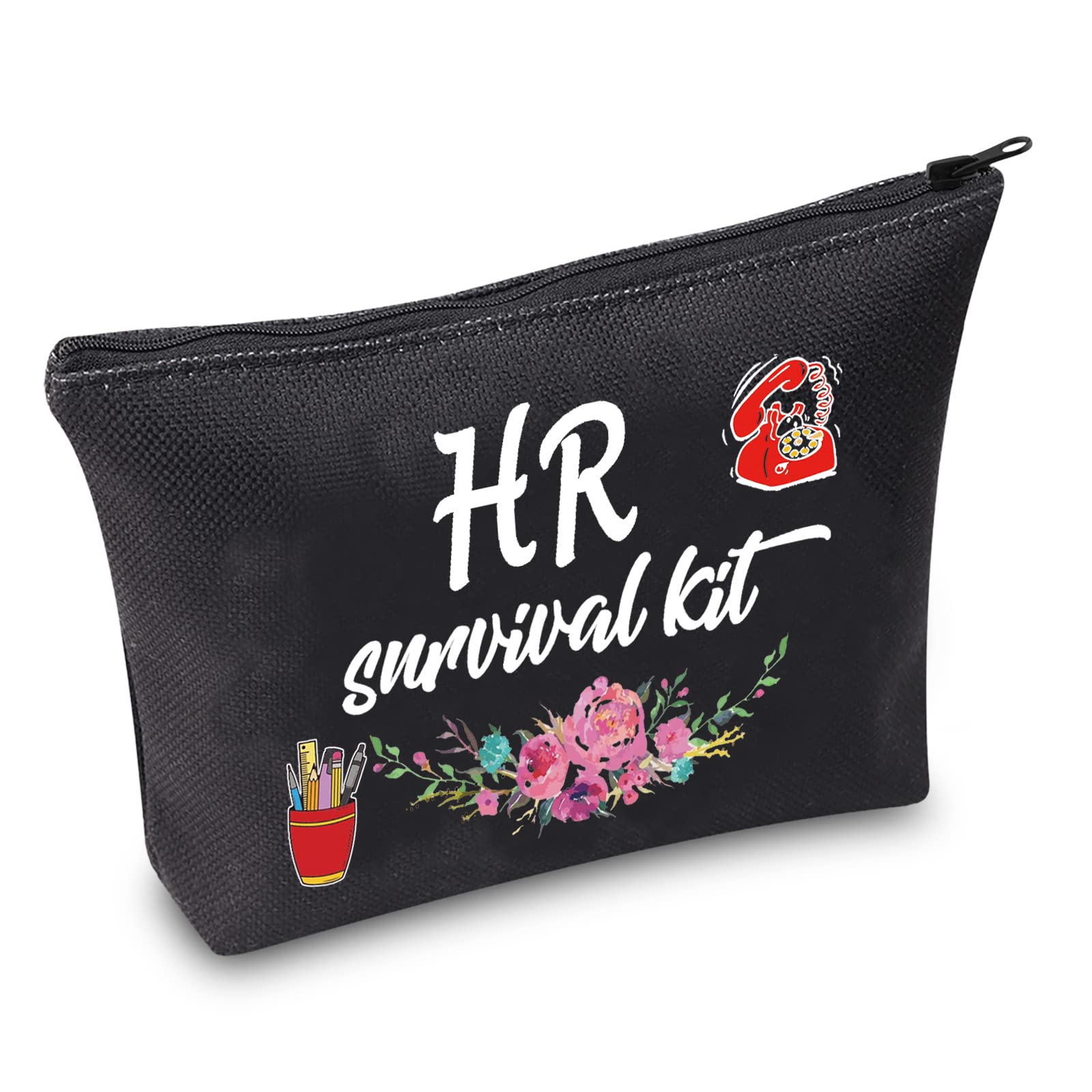 TSOTMO HR Makeup Bag - Office & Human Resources Gift - Cosmetic Bags - Black