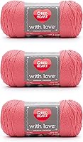 Vista 16 de Red Heart with Love - Hilo de seda de maíz, paquete de 3 unidades de 6.98 oz/7 onzas, acrílico, 4 medianos (peinado), 370 yardas, tejido/ganchillo