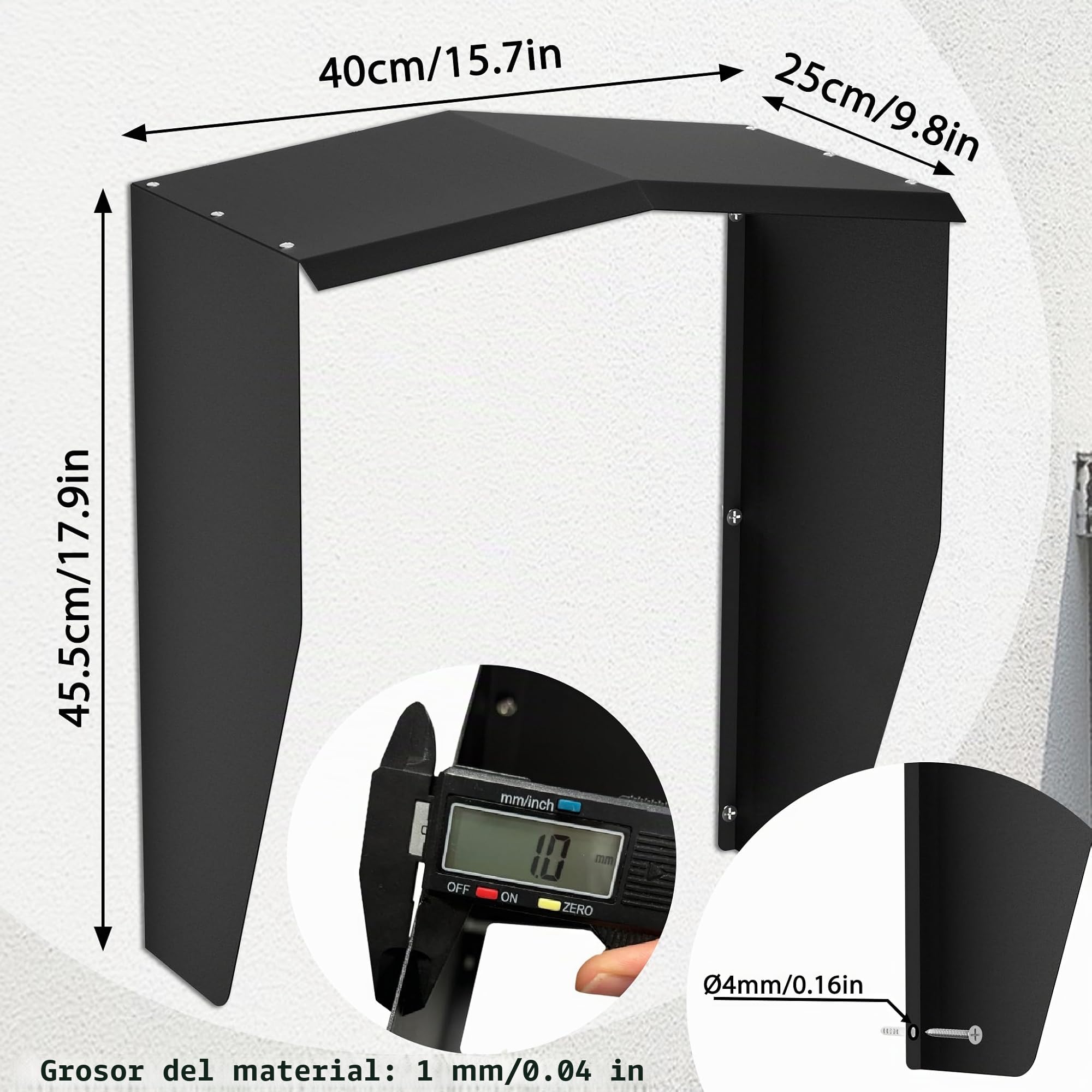 UISEBRT Protección contra la intemperie para Wallbox, techo protector para estación de carga de coche electrónico, protección contra la lluvia y protección solar, cubierta impermeable para cargador,