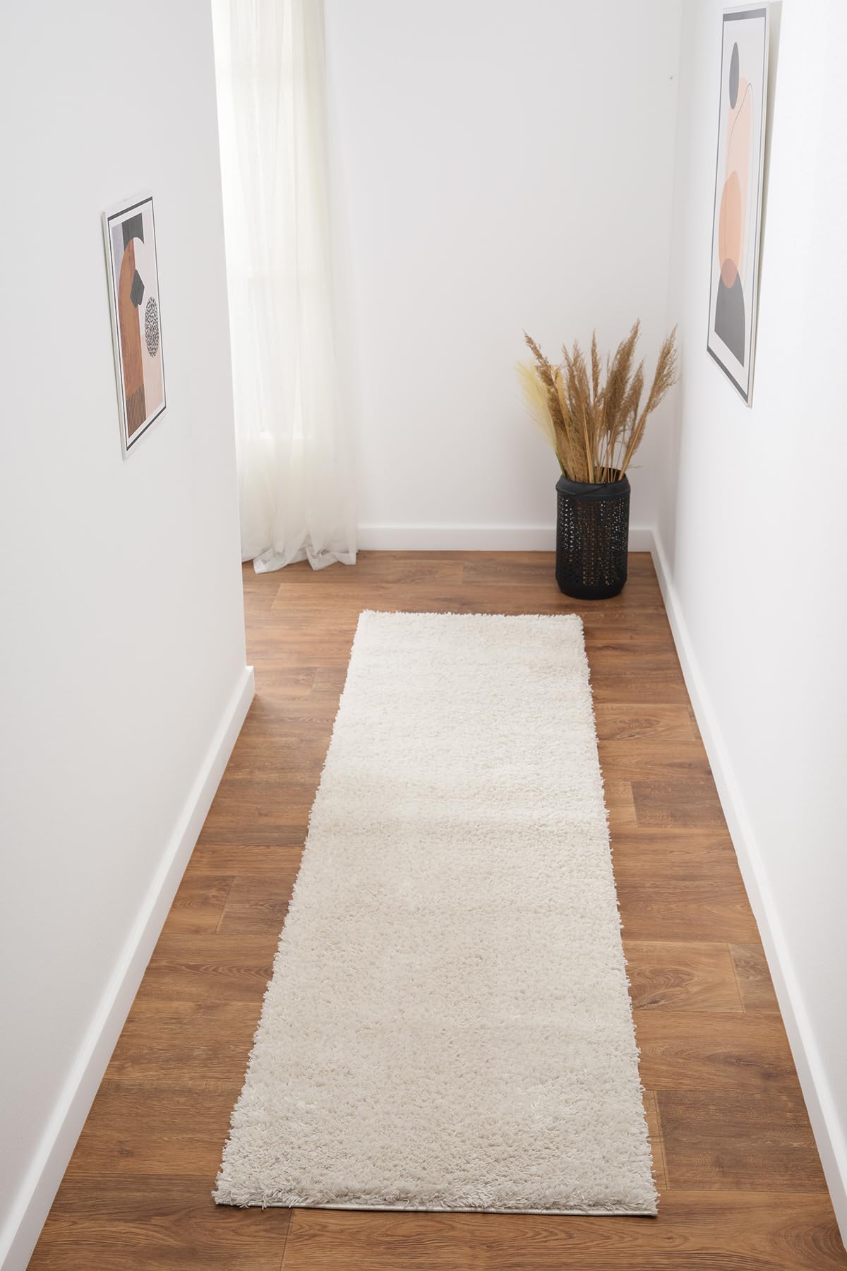 Ruglenza Shaggy Rugs Living Room 60x110 cm Light Beige - Soft Fluffy Carpet, Small Modern Area Rug, Easy Clean, Cozy Stylish Floor Rug โ image 1
