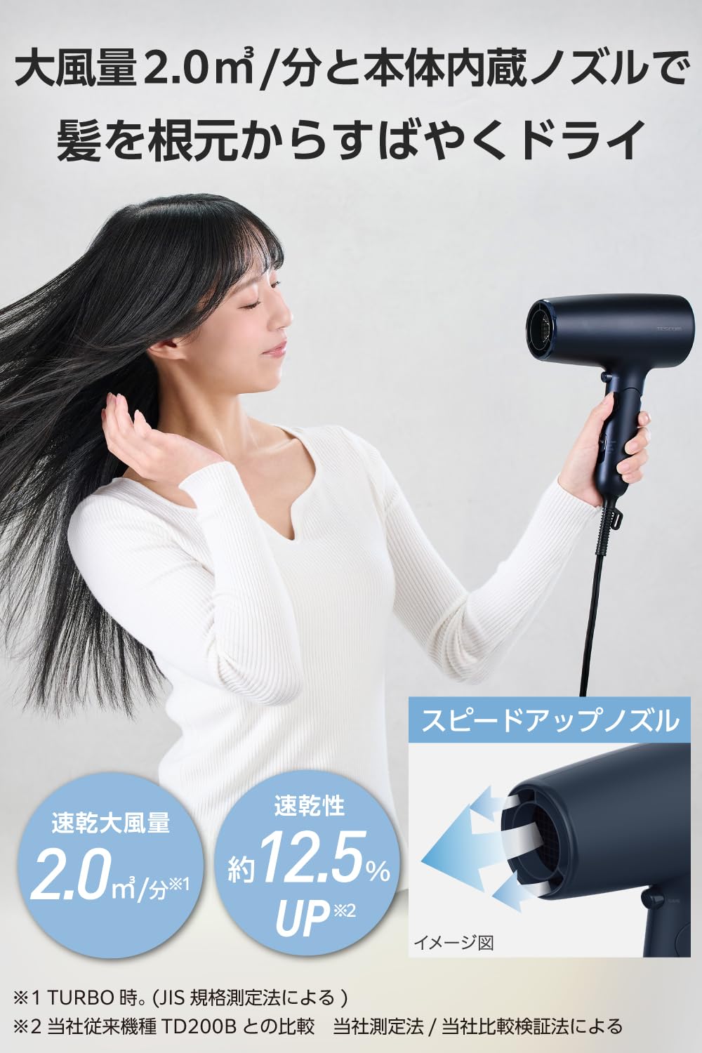 Amazon | テスコム (TESCOM) ドライヤー マイナスイオン 大風量 速乾