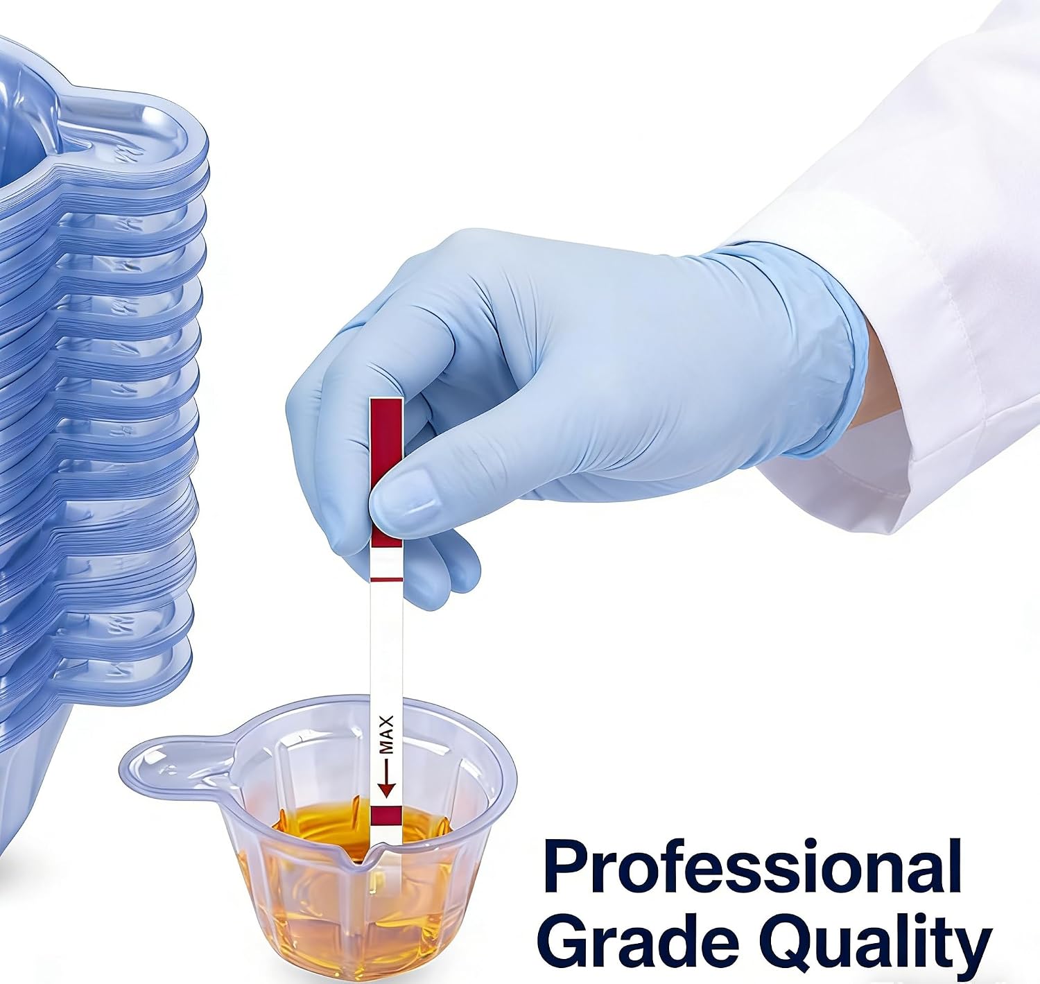 40ml Plastic Urine Cups - 250 pcs Disposable Easy to Collect Urine Specimen Cups for Ovulation Test/pH Test