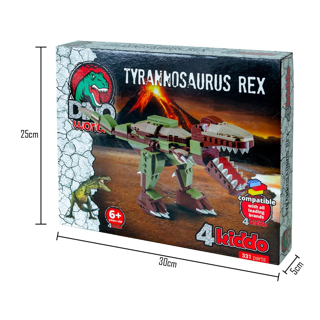 4Kiddo Tirannosauro Dinosauro Lego Compatibile 331 Mattoncini