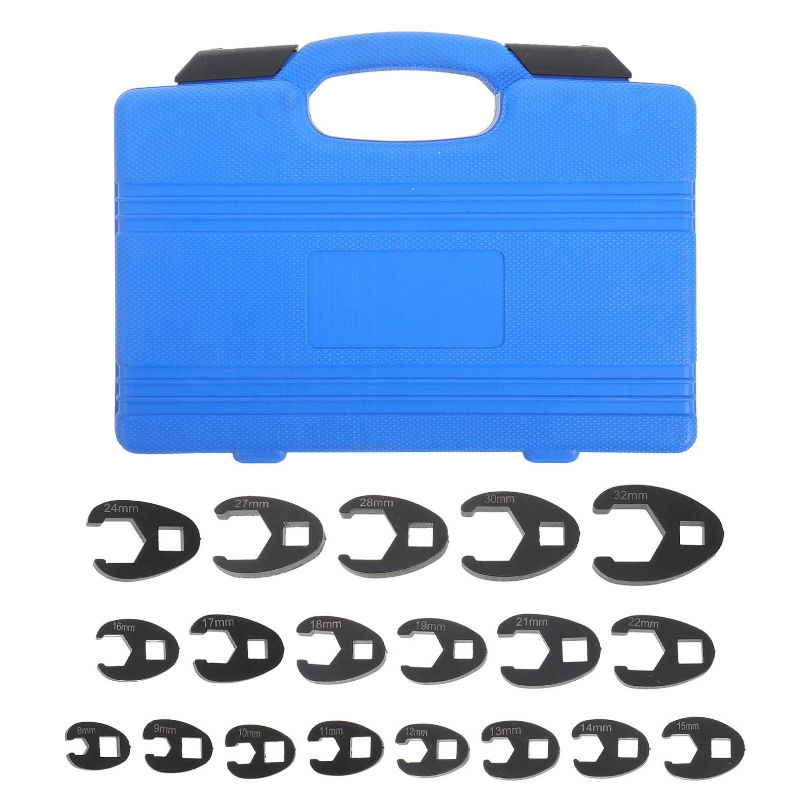 Toddmomy Jeu de 19 clés à œil métriques 3/8 et 1/2, kit à fourche pour