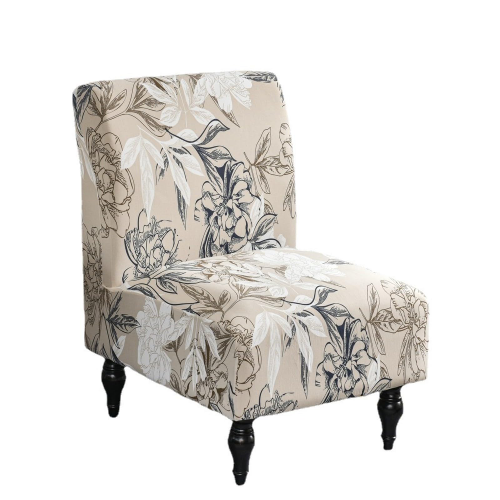 Eco-Ancheng Armless Chair Slipcover Removable Armless Accent Chairs Covers Washable Armless Slipper Chair Slipcover Printed Armless Chair Furniture Protector Covers for Living Dining Room Hotel