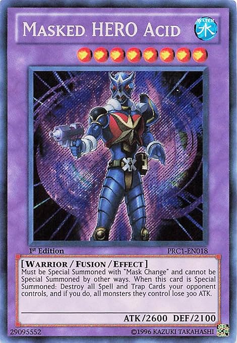 Amazon Co Jp 遊戯王カード 英語版 Masked Hero Acid M Hero アシッド Prc1 En018 おもちゃ