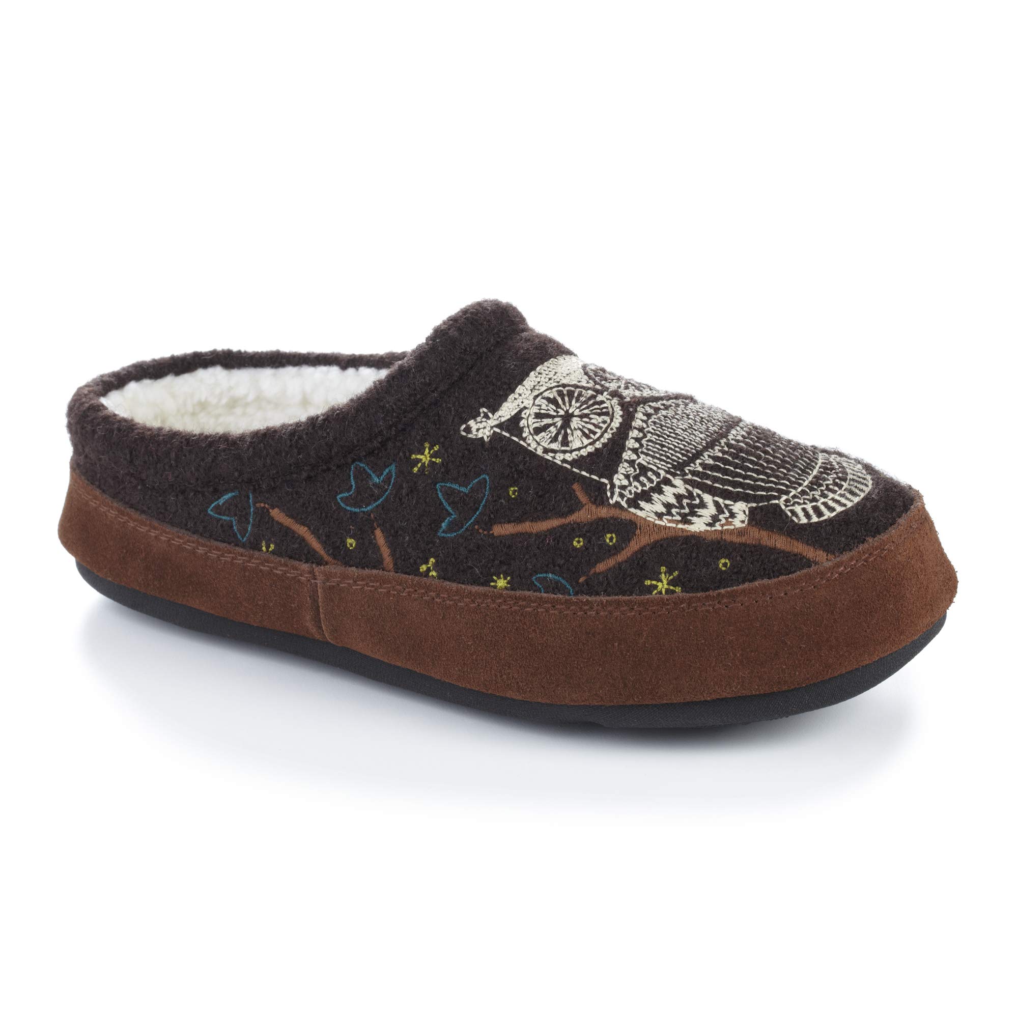 Acorn Womens Slipper with Berber Lining, Suede Siding and Durable Non-Slip Indoor/Outdoor Sole