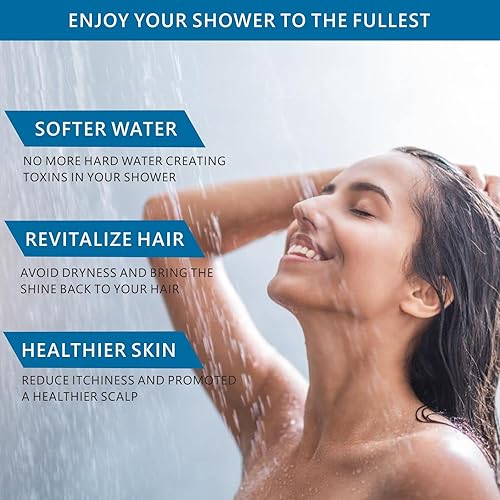 Miniatura 5 de Paquete de 2 cartuchos filtrados de ducha de 18 etapas, cartucho de filtro de cabezal de ducha multietapa de repuesto  Filtro de ducha universal de