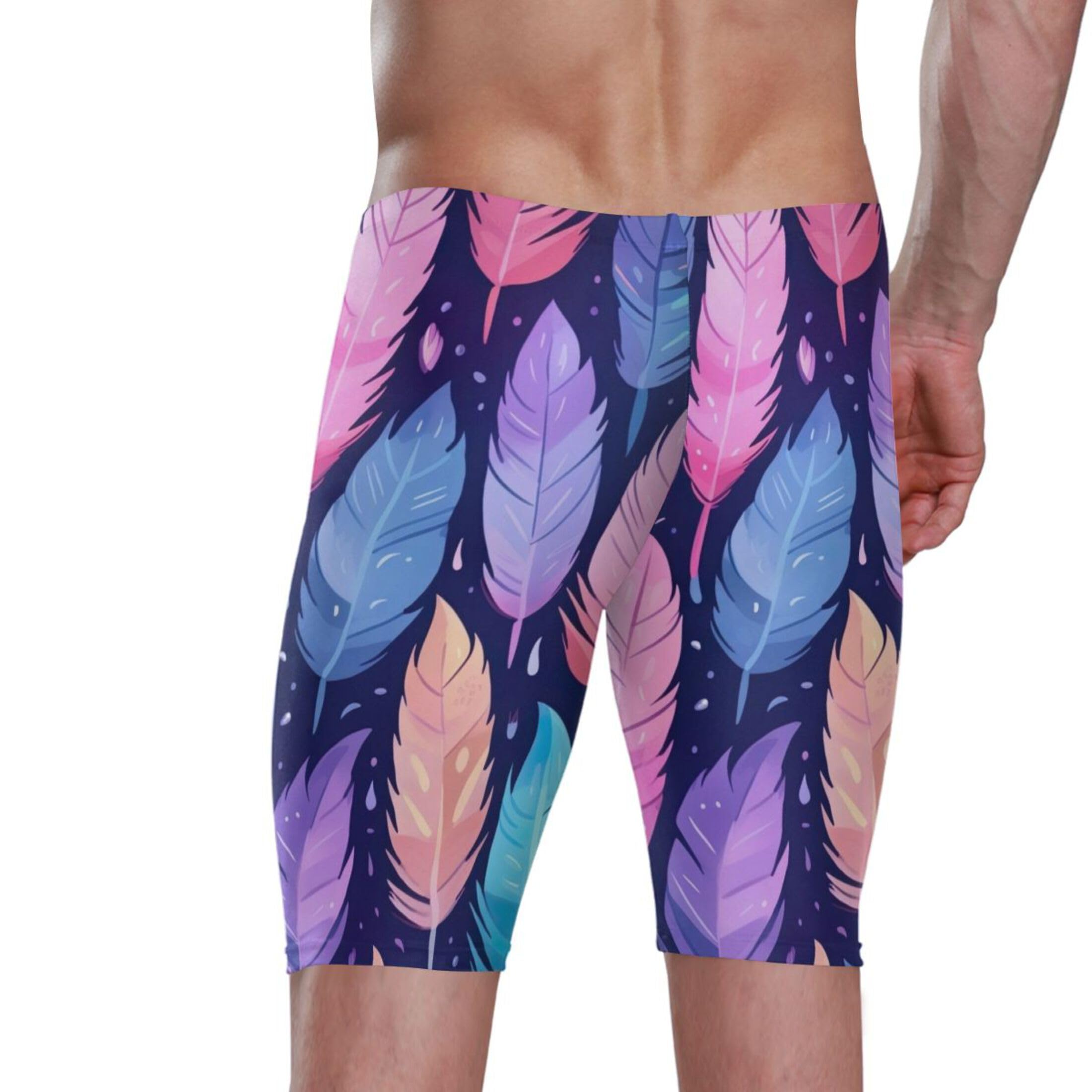 UMIRIKO Color Feather Swim Jammers Swimsuit for Men XXL B0400159